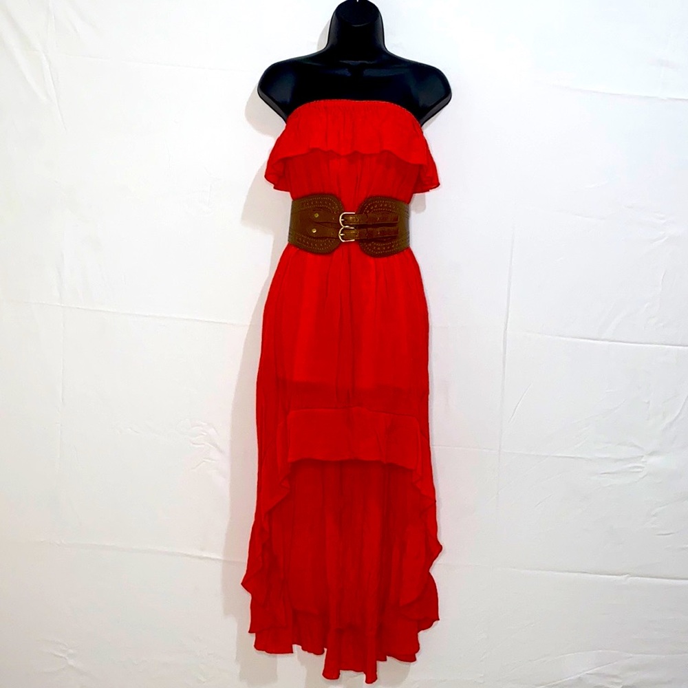 Annabella Strapless Hi-Lo Dress - Size Medium
